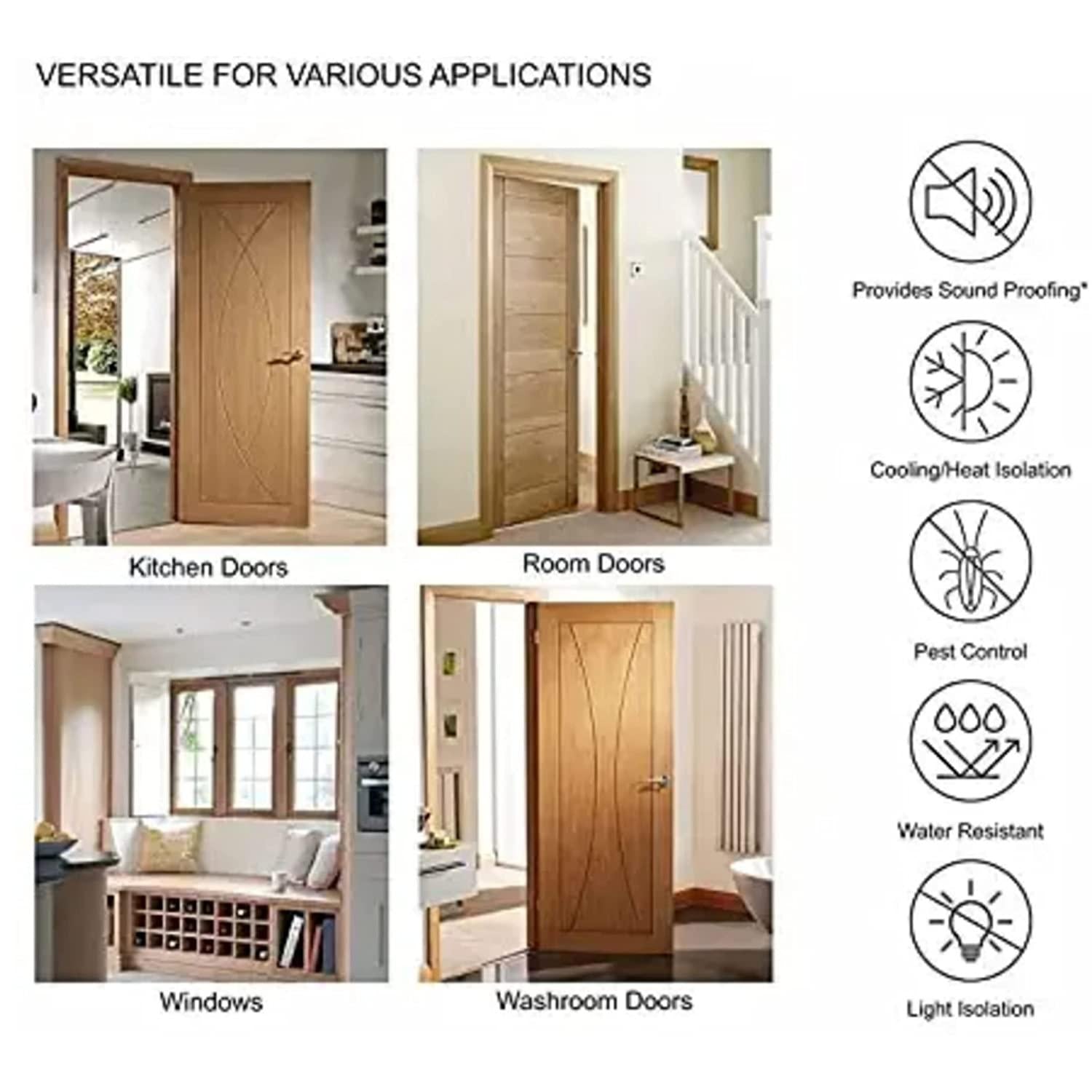 Door Protector- Door Draft Fabric Cover Guard